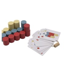 Spatial thinking development game Wooden cylinders