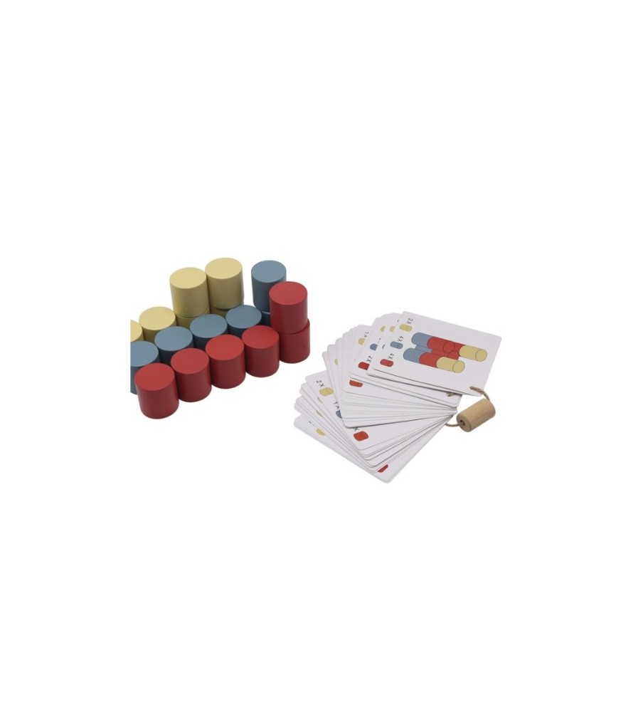 Spatial thinking development game Wooden cylinders